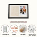 Paw Print Clay & Photo Frame Kit – Wooden Dog Memorial Picture Frame for Indoor Display