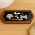 Personalised Wooden Dog Keepsake Box with Mini Paw Prints Design – Pet Fur Memorial with Acrylic Lid Engraved with Name, Dates &