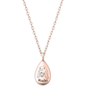 Personalised Dog Memorial Teardrop Urn Necklace – Engraved Pet Picture-to-drawing Ashes Keepsake with Name