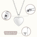 Gepersonaliseerde hartvormige honden urn ketting - as-hanger met gegraveerde foto-tekening en naam