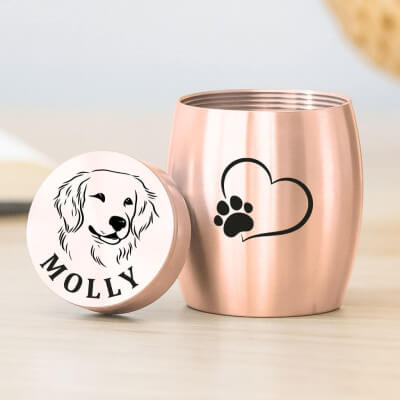 Gepersonaliseerde mini-urn voor honden - met...