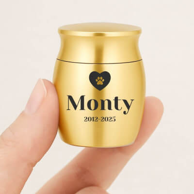 Gepersonaliseerde mini-urn voor honden - met...