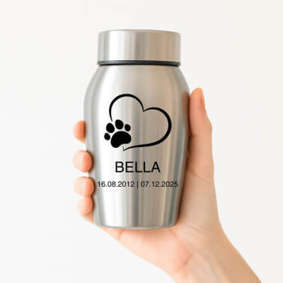 Personalised Dog Urn with Engraved Name, Dates...
