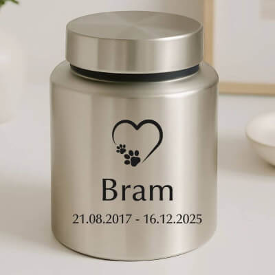 Personalised Dog Urn – Engraved Stainless Steel...