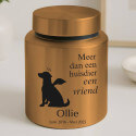 Personalised Dog Urn with Angel Pup Design – Engraved Stainless Steel Memorial Urn  with Name, Dates & Special Tribute