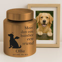 Personalised Dog Urn with Angel Pup Design – Engraved Stainless Steel Memorial Urn  with Name, Dates & Special Tribute