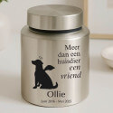 Personalised Dog Urn with Angel Pup Design – Engraved Stainless Steel Memorial Urn  with Name, Dates & Special Tribute