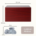 Personalised Wooden Dog Urn Box with Angel Dog Statue –  Pet Cremation Urn for Ashes with Photo, Name, Dates & Tribute
