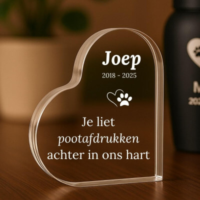 Personalised Dog Memorial Gift –  Heart-Shaped...
