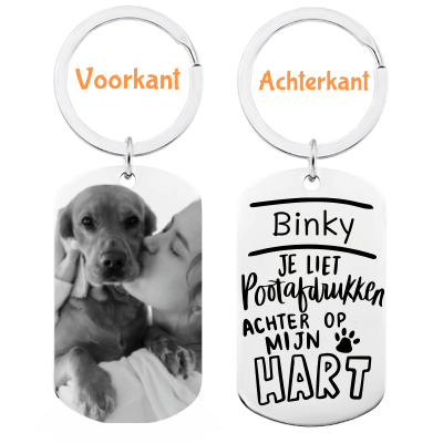 Gepersonaliseerde gedenksleutelhanger voor hond...