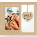 Wooden Dog Memorial Photo Frame – 360° Rotating Engraved Pet Tribute