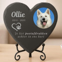 Personalised Heart Slate Dog Memorial Plaque – Pet Memorial Gift with Photo, Engraved Name, Dates & Tribute