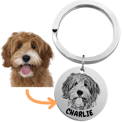 Gepersonaliseerde gedenksleutelhanger voor hond...