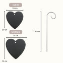 Personalised Heart Dog Grave Marker with Metal Hook Stake – Slate Pet Memorial Garden Plaque with Name, Dates & Tribute