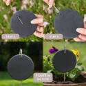 Personalised Square Dog Grave Marker with Metal Hook Stake – Slate Pet Memorial Garden Plaque with Name, Dates & Tribute