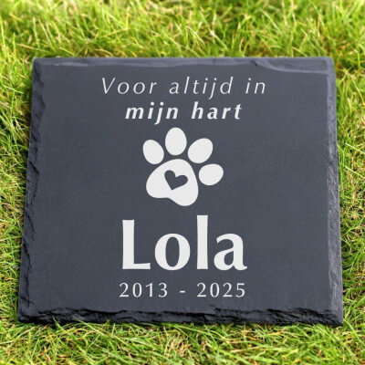 Personalised Square Dog Grave Marker – Slate...