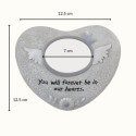 Heart-Shaped Dog Memorial Stone with Photo – Weatherproof Resin Grave Marker for Outdoor Display